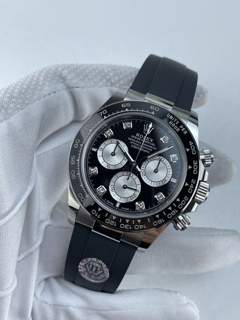(준비완료/특급배송)NO.4149/QP공장 롤렉스 데이토나 126519 블랙화이트 다이아몬드 다이얼 오이스터플렉스 스트랩 JH4131 EF