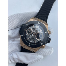(준비완료/특급배송)NO.4192/BBF공장 위블로 빅뱅 유니코 로즈골드 세라믹 스켈레톤다이얼 러버
